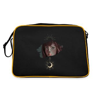 Woman with moon - Retro Bag - black/gold - Back