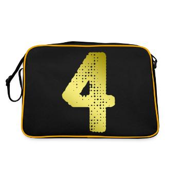 4 Number jersey - Retro Bag - black/gold - Back