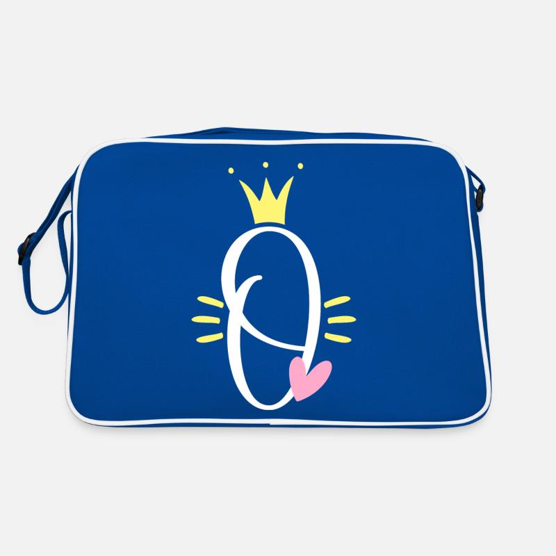 Buchstabe O Anfangsbuchstabe Krone Retro Tasche