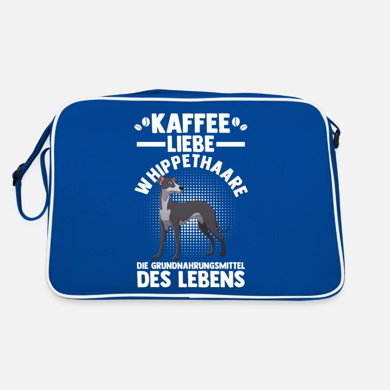 Hund Kaffee Whippet Retro Tasche