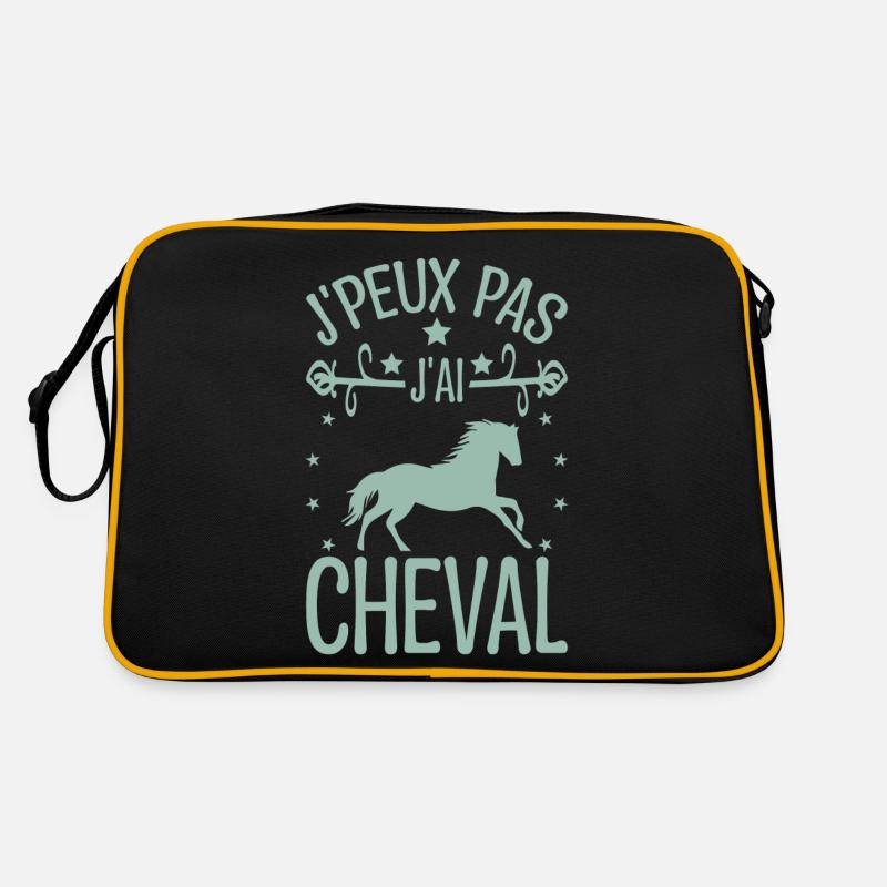 Ich kann kein Pferd haben Retro Tasche