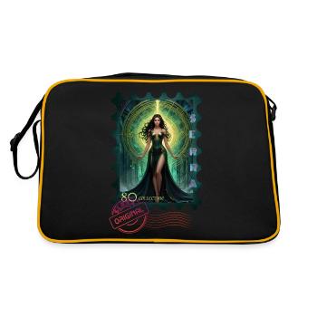 Green Stamp - Retro Tasche - Schwarz/Gold - Hinten