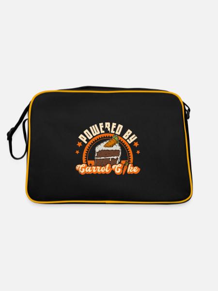 bakery dessert cake carrot delicious recipe - Retro Bag - black/gold - Back
