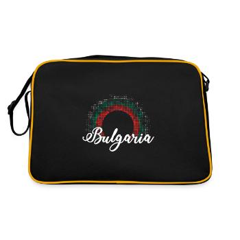 Bulgaria Origin Flag Balkans Sofia Travel - Retro Bag - black/gold - Back