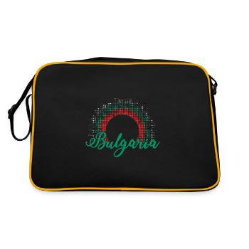 Bulgaria Origin Flag Balkans Sofia Travel - Retro Bag - black/gold - Back