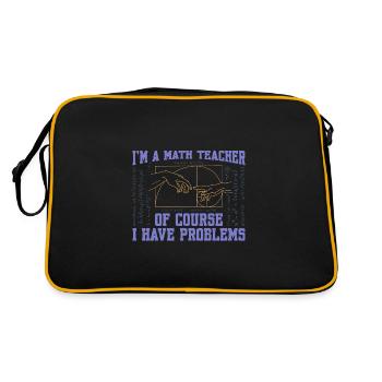 Golden Ratio Fibonacci Math Art Spiral - Retro Bag - black/gold - Back