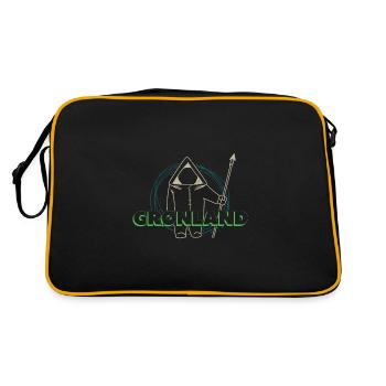 Grönland Tupilaq Thulemand Inuit Religion - Retro Tasche - Schwarz/Gold - Hinten