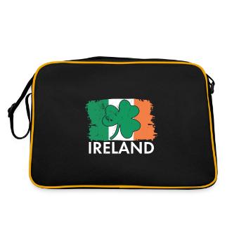 Irlande Green Shamrock Flag Origine nationale - Sac Retro - noir/or - Dos