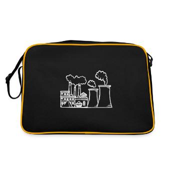 Skitze - Kraftwerk - Retro Tasche - Schwarz/Gold - Hinten