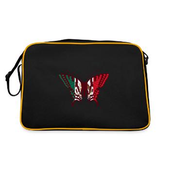 Mexico flag Mexican vacation beach origin - Retro Bag - black/gold - Back