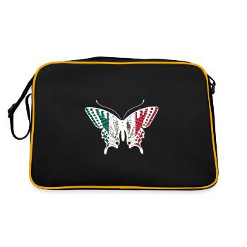 Mexico flag Mexican holiday beach origin - Retro Bag - black/gold - Back