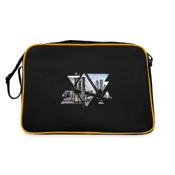 Brooklyn Bridge New York City America USA - Retro Bag - black/gold - Back