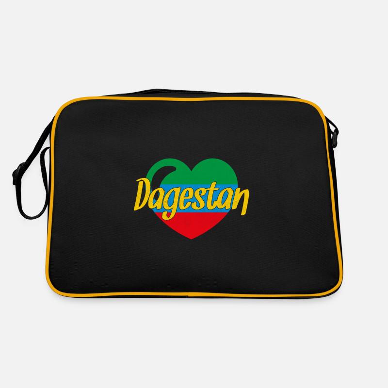 Dagestan Papakha Adler Flagge Herkunft Reise Retro Tasche