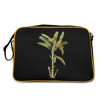 Botanical vintage illustration | Banana plant - Retro Bag - black/gold - Back
