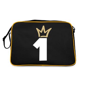 Couronne de champion NUMÉRO UN 1 - Sac Retro - noir/or - Dos
