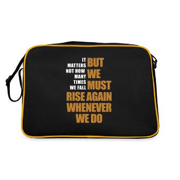 Fall and Rise - Retro Bag - black/gold - Back