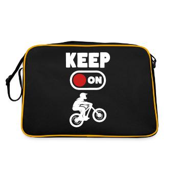 Ebike Keep on Biking Biker Fahrrad E-Bike - Retro Tasche - Schwarz/Gold - Hinten