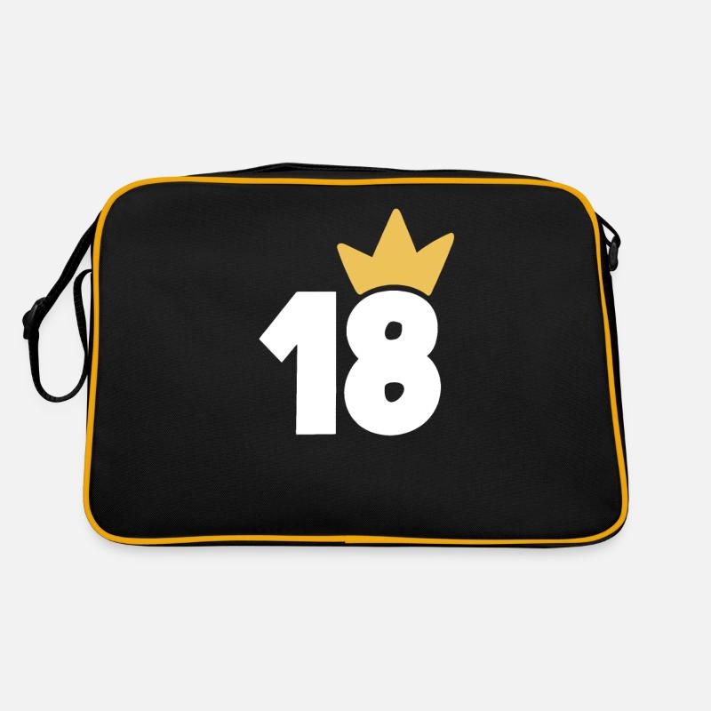 18 Krone Nummer 18 Retro Tasche
