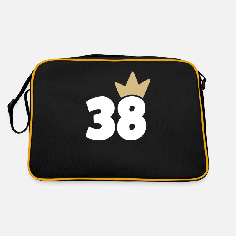 38 Krone Nummer 38 Retro Tasche
