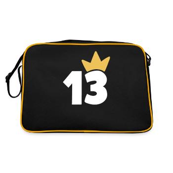 13 Crown number 13 - Retro Bag - black/gold - Back