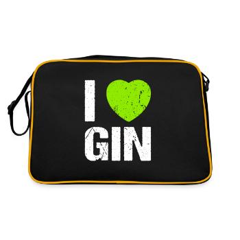 I love Gin Heart Gin Lovers - Retro Bag - black/gold - Back