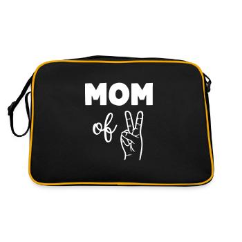 Maman de deux enfants - Sac Retro - noir/or - Dos
