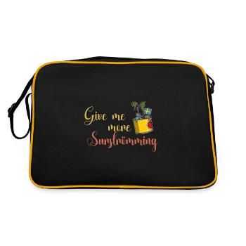 Schweden Surströmming Schwedisch Fisch Essen - Retro Tasche - Schwarz/Gold - Hinten