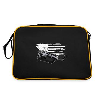 Morse Mortar Radio Radio Technician Hobby Ham - Retro Bag - black/gold - Back