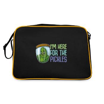 Vegan Cucumber Fruit Pickle Garden Healthy - Sac Retro - noir/or - Dos
