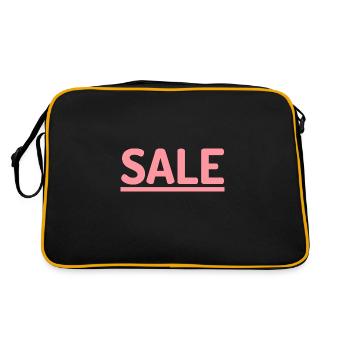sale, vente, shopping, réduction, travail - Sac Retro - noir/or - Dos