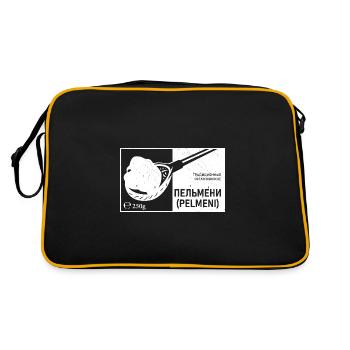 Ostankino Pelmeni Blyat Russianlife Russia USSR - Retro Tasche - Schwarz/Gold - Hinten