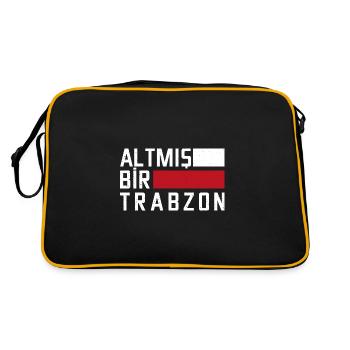 Altmış Bir Trabzon Göktürkisch Turkey Memleket - Retro Bag - black/gold - Back