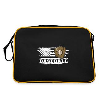 Gants de terrain de terrain de terrain de lanceur de baseball - Sac Retro - noir/or - Dos