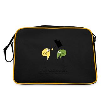 Pourquoi taper sur un Shadok ? - Sac Retro - noir/or - Dos