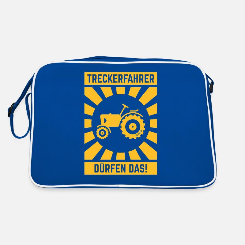 Treckerfahrer Dürfen Das! (Trecker Traktor V6 W) Retro Tasche