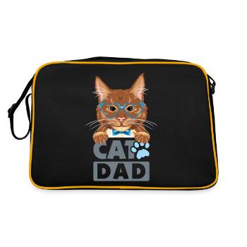 Drôle de chat roux papa - Sac Retro - noir/or - Dos