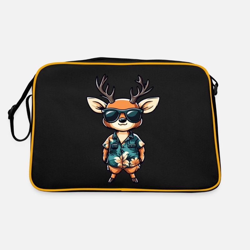 Hirsch Comic Lustig Sommer Retro Tasche