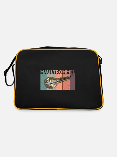 Jew's Harp Qopuz Maultrommel Musik Klassik - Retro Tasche - Schwarz/Gold - Hinten