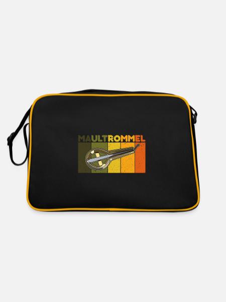 Jew's Harp Qopuz Maultrommel Musik Klassik - Retro Tasche - Schwarz/Gold - Hinten