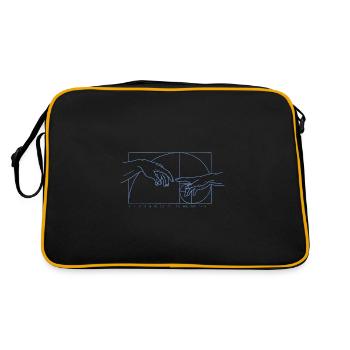 Math Art Geometry Fibonacci Spiral - Retro Bag - black/gold - Back