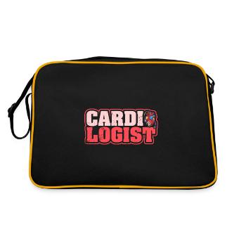 Cardiologist Training Cardiology Profession Heart - Retro Bag - black/gold - Back