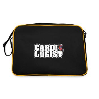 Cardiologist Training Cardiology Profession Heart - Retro Bag - black/gold - Back
