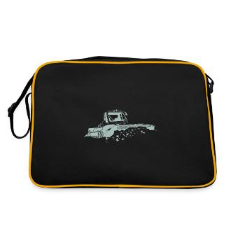 Silhouette de skieur de sports d'hiver de dameuse de neige - Sac Retro - noir/or - Dos
