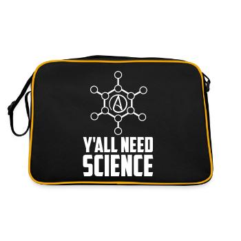 Atheist Anti Relegion Atheism Agnostic - Retro Bag - black/gold - Back