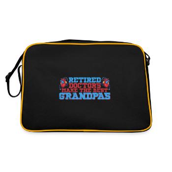 hospital cardiology profession trainer saying - Retro Bag - black/gold - Back