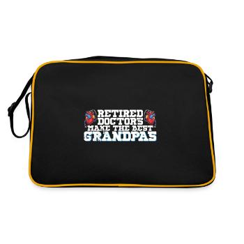 hospital cardiology profession trainer saying - Retro Bag - black/gold - Back