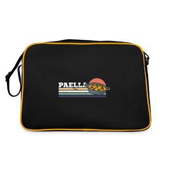 Paella Spain dish Valencia cuisine saying - Retro Bag - black/gold - Back