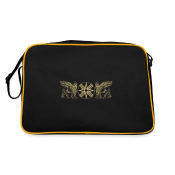 Faravahar Sumer Lamassu Perse Iran Babylone - Sac Retro - noir/or - Dos