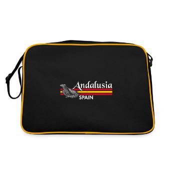 Jamon Keule Tapas Spanisch Küche Schinken Essen - Retro Tasche - Schwarz/Gold - Hinten