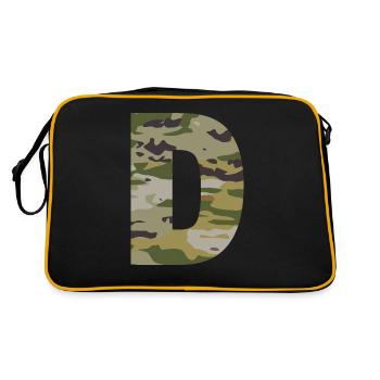 Lettre de camouflage D - Sac Retro - noir/or - Dos